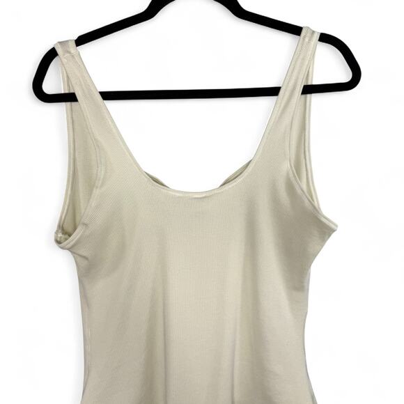Skims Bodysuit 4X Ribbed Square Neck Bone Stretch Tank Top Elevated Basics NWT - Picture 4 of 9